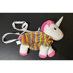 Kids Plush Unicorn Rainbow Sparkle Purse Shoulder Bag Childrens Accessory